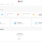 Tenant Portal Dashboard showing Active Leases, Payments and Maintenance Tracking